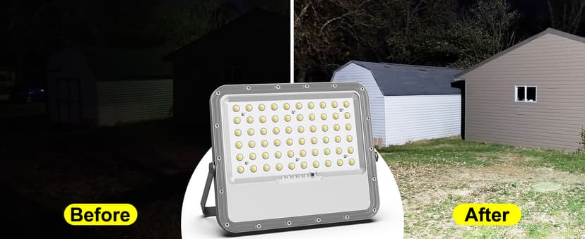 Engrepo Solar Lights Outdoor 10000LM Auto On/Off Dusk to Dawn Light with 20000mAh Battery, IP65 Waterproof Outside Solar Powered Security Flood Light with Remote Control for Wall Porch Shed Barn.