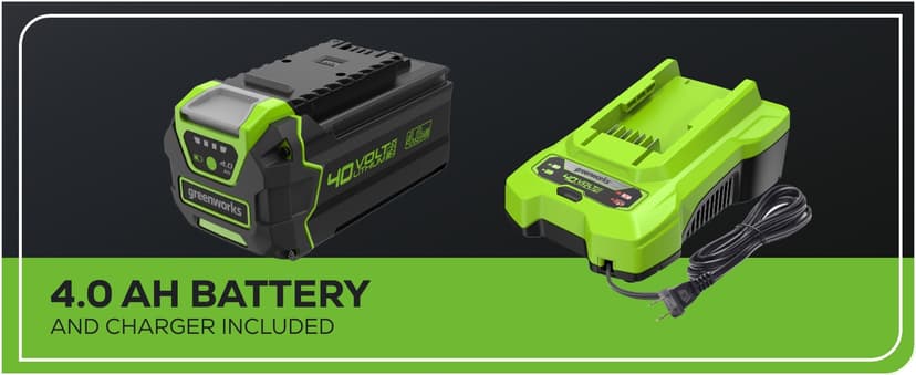 Greenworks 40V 20" Brushless Push Mower, 4.0Ah Battery (Aluminum Handles + Light)