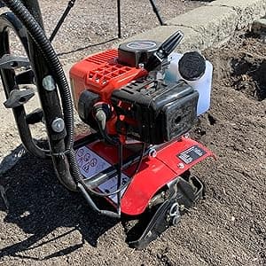 GardenTrax Mini Tiller Cultivator Powerful 33cc 2-Cycle Engine