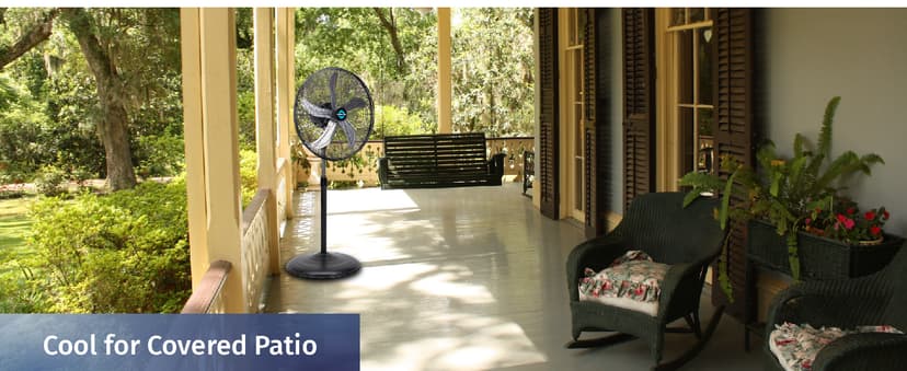 Tornado - 20 Inch High Velocity Metal Oscillating Pedestal Fan 5250 CFM - Commercial, Industrial Use Water-Resistant