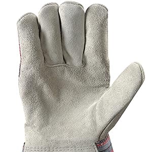 Wells Lamont 2 Pair Pack Men's Leather Work Gloves with Heavy Duty Reinforced Palms, Large (4006N-WNW) , Grey