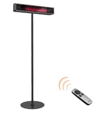 EAST OAK Electric Patio Heater for Commercial Use, 3000W Wall Mounted Electric Infrared Heater, Outdoor Heaters for Patio Deck, Outdoor Heater with IP65 Waterproof Remote Control Black 240V