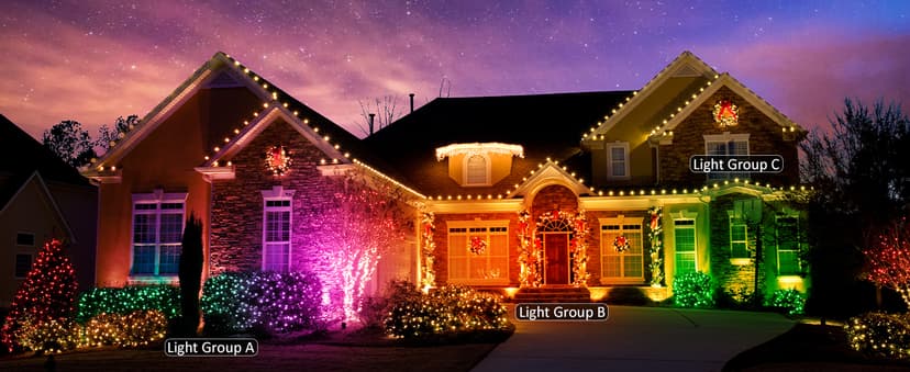 NOVOSTELLA LED Flood Lights Outdoor, 30W RGB Smart LED Flood Lights, Second-Generation WiFi Landscape Lighting Stage Dimmable Color Changing Uplight, IP66 Waterproof, Work with Alexa, 4 Pack.