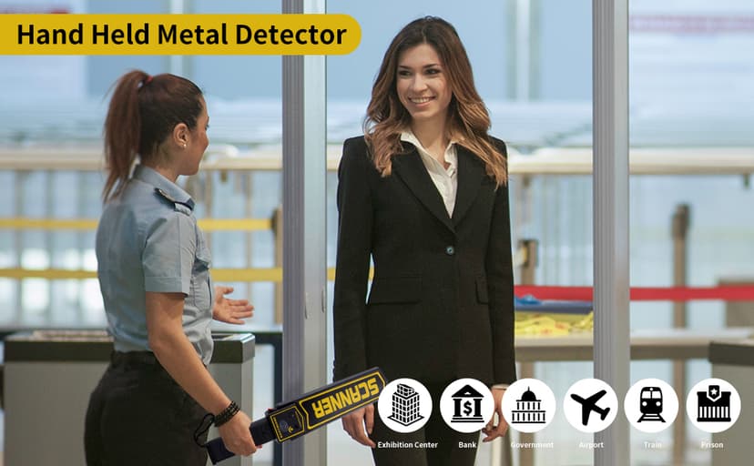 Handheld Metal Detector Wand Security Scanner,High-Sensitivity Security Wand Metal Detector, Detection of Various Electronic Metal Products