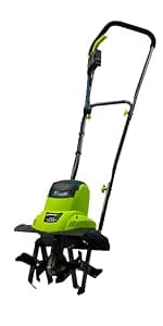 Earthwise Power Tools by ALM TC70020IT 20-Volt 7.5-Inch Cordless Electric Garden Tiller Cultivator, (2AH Battery & Fast Charger Included), Green