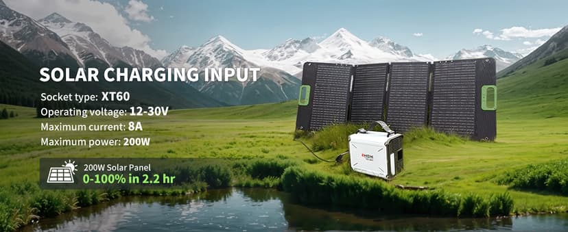 EHOM Portable Power Station 350W (Peak 700W), EP350 299Wh Solar Generator with 120V Pure Sine Wave AC/USB/Car Outlets, Backup Lithium Battery Generator for CPAP Outdoor RV Camping Emergency Blackout