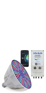 Smart Pool LED Pool Lights for Inground Pool, Wall Mounted, Color Changing with Remote - 75ft Cable, Works with Remote or Phone App - iOS/Android Compatible, Lifetime Replacement Program