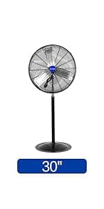BILT HARD 20" High Velocity Floor Fan, 4600 CFM 3-Speed Industrial Shop Fan with Wall-Mounting System, Heavy Duty Metal Fan for Workshop, Garage and Warehouse
