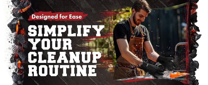 Kitchen perfection Silicone Smoker Oven Gloves -Extreme Heat Resistant BBQ Gloves -Handle Hot Food Right on Your Smoker Grill Fryer Pit|Waterproof Oven Mitts Grill Gloves |Superior Value Set+3 Bonuses