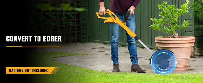 Cordless String Trimmer Compatible with Dewalt 20V Battery, 12-Inch Weed Wacker Cordless, Auto Line Feed, Electric Weed Eater Battery Powered, Grass Trimmer with 2 Replacement Spool