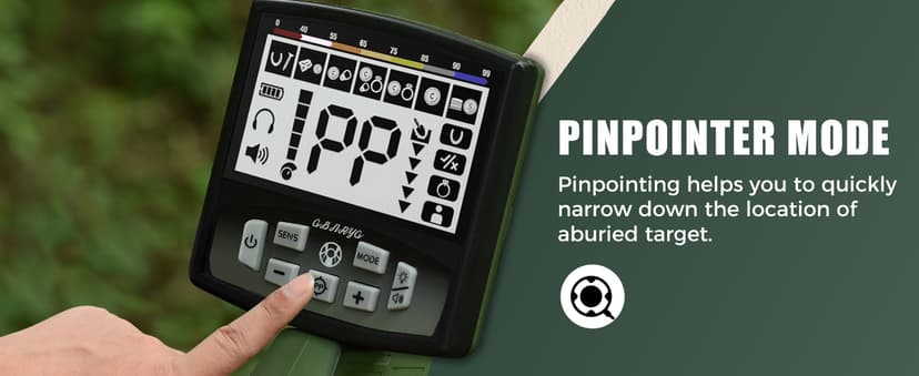 Professional Metal Detector for Adults,12" IP68 Waterproof Search Coil with LCD Backlight,5 Modes Gold Detector,Advanced DSP Chip&High Accuracy System for Beach/Gold Hunting