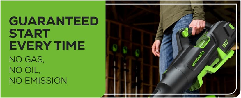 Greenworks 80V 700 CFM Cordless Leaf Blower - Commercial-Grade Power, 45-Min Rapid Charger for Wet Leaves & Heavy Debris (Includes 2.5Ah Battery)
