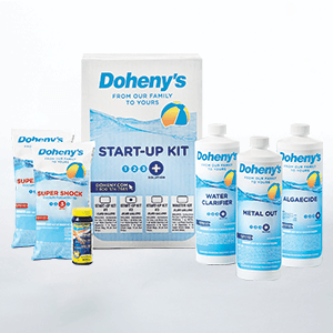 Doheny's Ultimate Pool Opening Start-Up Kit | Includes Metal Out, Algae Control, Clarifier & Super Shock | Prevents Stains, Rust & Scale | Free 10-Pack Test Strips | Pro-Grade Pool Chemicals