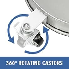 janz 14" Pressure Washer Surface Cleaner with 4 Wheels, Stainless Steel Housing, 1/4" Quick Plug, 2 Extension Wands, 2 Replacement Nozzles and 3 Spray Nozzles, 4000 PSI