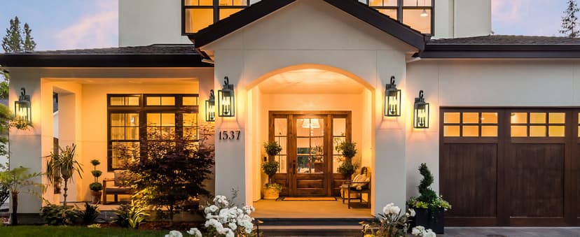 Outdoor Wall Light Fixture, 3-Light 19” Large Waterproof Outside Wall Mounted Sconce Light Fixture with Clear Glass Shade, Black Anti-Rust Exterior Wall Lantern for House, Front Porch, Garage