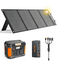 BALDR Solar Panels 200W Monocrystalline Portable Folding Solar Charger for Solar Generators and Portable Power Stations,Solar Panel Kit for Camping, Off Grid Living