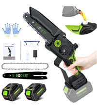 4-in-1 Pole Saw & Electric Pruning Shears, 8 Inch Pole Saws for Tree Trimming, Cordless Pruning Shears with 15ft Max Extension Pole, 2 * 4.0Ah Battery Powered Pole Saw Pole Pruner for Garden