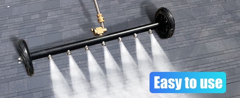 Tool Daily Dual-Function Undercarriage Cleaner, 24 Inch, Water Broom for Pressure Washer with 7 Nozzles, Under Car washer Attachment, 3 Pcs Extension Wand, 4000 PSI