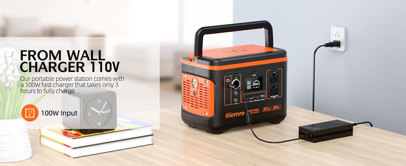 Portable Power Station, 297Wh Backup Lithium Battery Generator with 600W AC Output and 100W Fast Charging, Solar Generator for Outdoors Camping, Travel Emergency, Home Blackout