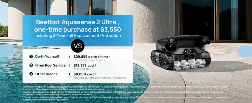 Beatbot AquaSense 2 Ultra Cordless Robotic Pool Cleaner for Complex Pools, Pool Mapping with AI Camera, 5-in-1 Cleaning, Smart Surface Parking, Pool Skimmer, Water Clarification – Prussian Blue