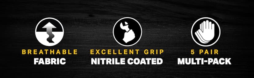 Wells Lamont Pack Nitrile Work Gloves | Lightweight, Abrasion Resistant, Blue/Grey | Large