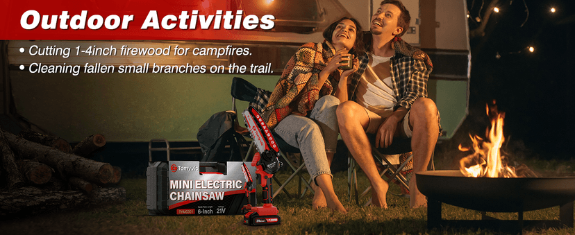 Electric Mini Chainsaw Battery Powered - 6 Inch Cordless Handheld Power Chain Saw With Charger For Trimming On Tree Branches, Wood Cutting, Pruning Limbs To Yard Clean-Up & Gift-Ready