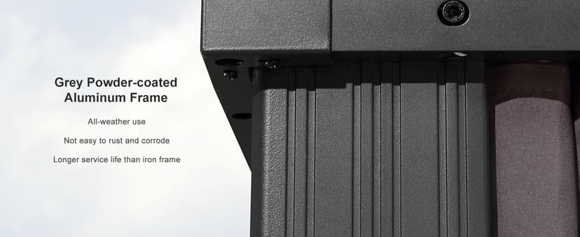 PURPLE LEAF 10' X 12' Permanent Hardtop Gazebo Aluminum Gazebo with Galvanized Steel Double Roof for Patio Lawn and Garden, Curtains and Netting Included, Grey