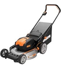 WORX 40V 17" Cordless Lawn Mower for Small Yards, 2-in-1 Electric Mower Cuts Quiet, Compact & Lightweight Push Lawn Mower with 7-Position Height Adjustment – 2 Batteries & Charger Included