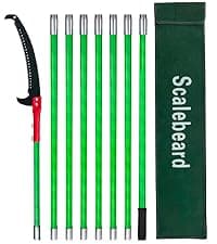 Scalebeard 26FT Pole Saws for Tree Trimming, Lightweight & Sturdy Tree Pruner with Thickened Saw Blade and Scissors for High Branches Trimming, Extendable Tree Trimmer for Pruning Palms and Shrubs
