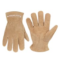 HLDD HANDLANDY Work Gloves for Women and Ladies, Leather Gardening Gloves Flexible Mechanic Working Gloves
