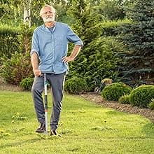 Gardena (03518 - Weed Puller Remover Tool, Heavy Duty Stand-Up Garden Hand Weeder, Easy Weed Removal, Built-in Ejector, Long Handle for Outdoor Use. Weeding Claw.