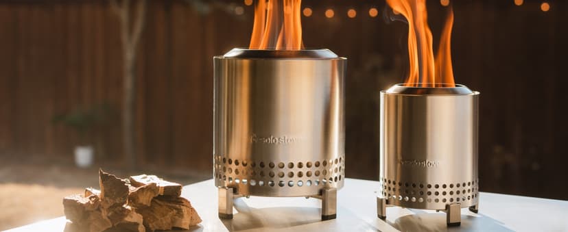 Solo Stove Mesa XL, 7 Inch Tabletop Fire Pit with Stand - Smokeless, Stainless Steel Fire Pit for Camping, Outdoor & Patio- Wood Burning or Pellet Fueled Portable Bonfire, 2.3lbs, Mulberry