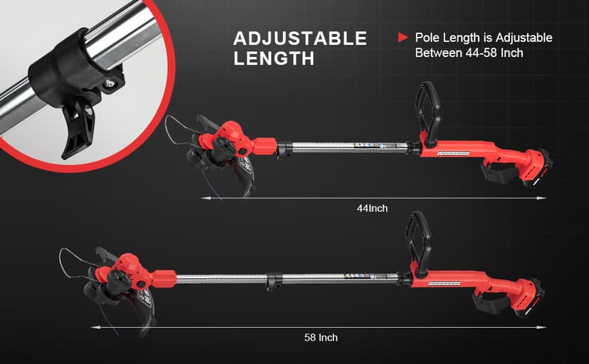 Cordless String Trimmer, Electric Weed Wacker, Weed Eater Battery Powered, 20V/2.0Ah Battery Operated, Charger, Stringless Grass Trimmer/Lawn Edger/Brush Cutter for Lawn Yard Garden