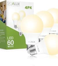 Sigalux Dimmable LED Flood Lights, BR30 Bulbs, 650LM 2700K Soft White, E26 Base, UL Listed, Pack of 6