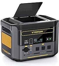 VTOMAN Jump 1800 Portable Power Station 1800W (Peak 3600W), 1548Wh Expandable LiFePO4 Battery Generator with 100W USB-C, 18W USB-C, 12V DC, Jumpstarter, for Power Outages Backup & Outdoor Camping