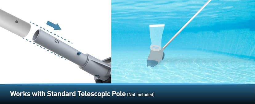 KOKIDO Rechargeable Heavy Duty Pool Leaf Vacuum, 62GPM Powerful Suction, Standard and Fine Oversized Filter Bags, Commercial Power Vac for Leaves and Debris, for Inground and Above Ground Pools XV910