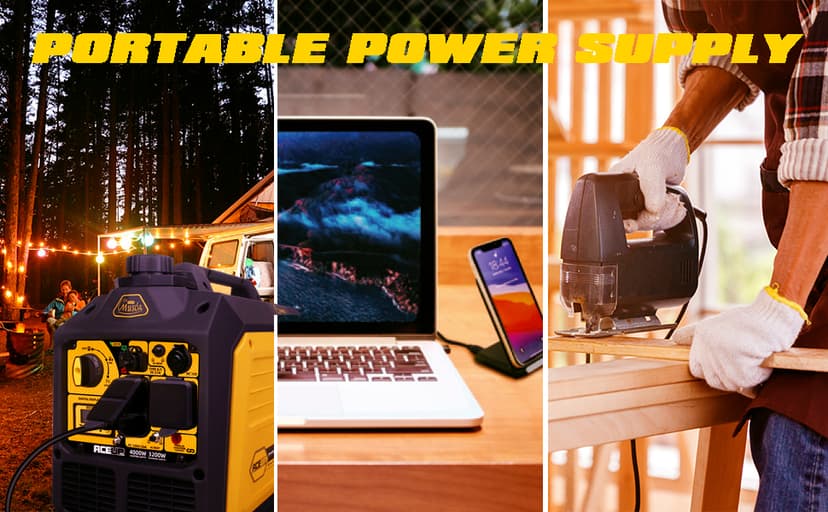 Aceup Energy 4000 Watt Portable Inverter Generator, Gas Powered Generator Quiet for Home, RV-Ready, EPA Compliant