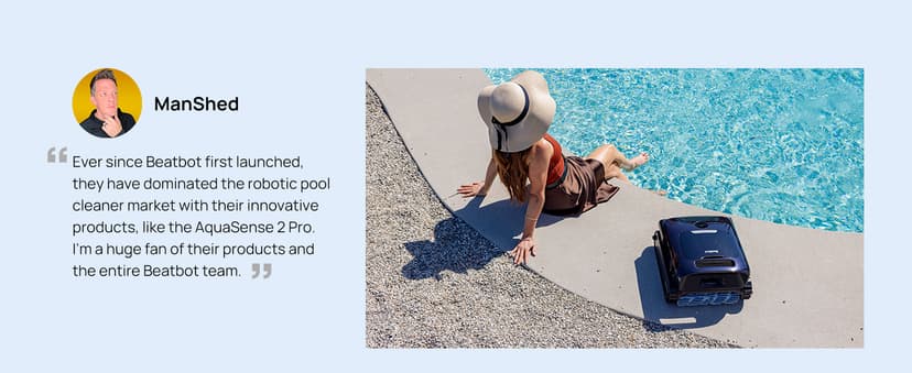 Beatbot AquaSense 2 Pro Cordless Robotic Pool Cleaner, Unmatched 5-in-1 Cleaning, Surface Parking, Pool Skimmer with APP Control, Water Clarification, for Pools up to 3,875 Sq.ft– Obsidian
