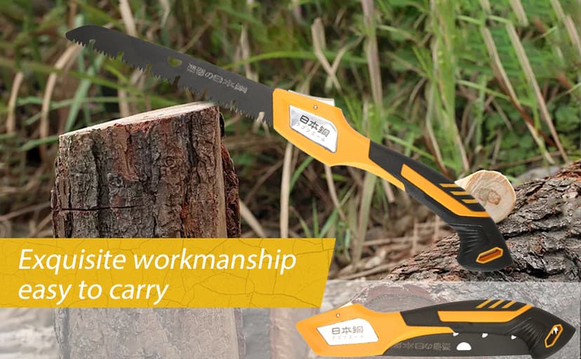 Folding Camping Saw Pruning Hand Saw, Portable Survival Saw Backpacking Tree Limb Cutter Garden Pruner tool for Camping, Dry Wood and Trees