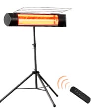 EAST OAK Electric Patio Heater for Commercial Use, 3000W Wall Mounted Electric Infrared Heater, Outdoor Heaters for Patio Deck, Outdoor Heater with IP65 Waterproof Remote Control Black 240V