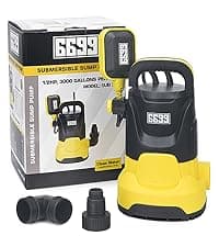 1/6HP Portable Utility Pump Submersible Small Backup Sump Pump Draining pump to Remove Water from Flooding House Basement Pool Tankless Heater Flushing Pump with 10-Foot Cord SUB 1100