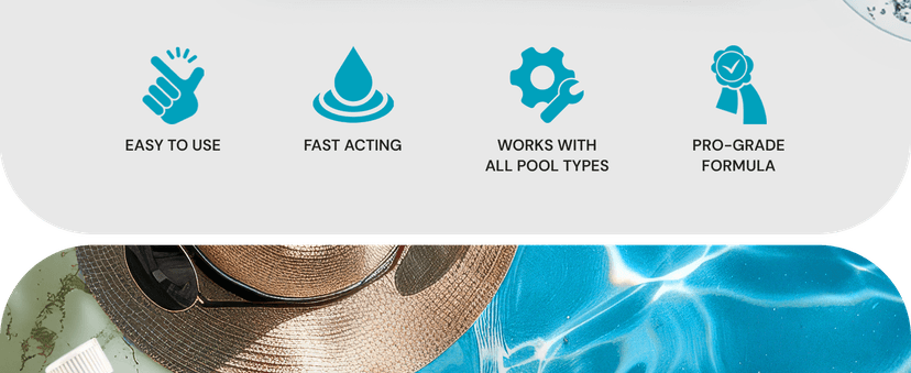 Pool Clarifier Liquid for Cloudy Water Treatment - Swimming Pool Water Clarifier to Support Water Clarity in Inground and Above Ground Pools - AquaDoc - 32oz 2 Pack