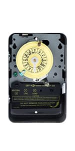 Intermatic T104 Electromechanical Timer Switch - Proven Durability, 40A Load Capacity, Versatile Scheduling, 1-12 Cycles Per Day - Manual Override, Tripper Included for Reliable Time-Based Control