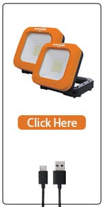 Tekstap LED Work Light Rechargeable, 30W 2000LM Portable Waterproof Rechargeable Work Lights with Stand, Battery Powered COB Flood Lights for Power Ouage Emergency Outdoor Camping Garage