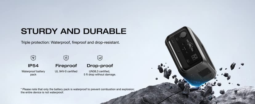 EF ECOFLOW Solar Generator RIVER 3 Plus with 45W Solar Panel, 286Wh Portable Power Station LiFePO4 Battery, 3 Up to 1200W AC Outlets, <10 MS UPS, Expandable to 858Wh, <30 dB Quiet, 1Hr Fast AC Charge