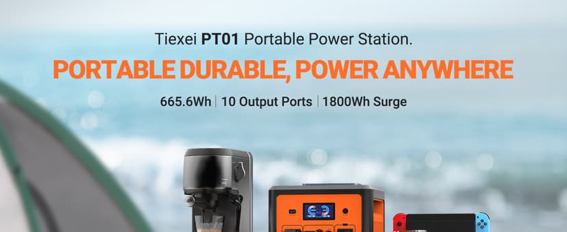 Portable Power Station 665.6Wh, Peak 1800W Solar Generator with UPS Battery Backup & Surge Protector, Portable Generator for Home Use, Camping, RV, CPAP, 10 Outlets with Bluetooth Speaker & LED Lights