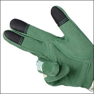 Gardening Gloves, Durable and Comfortable Women's Long Garden Gloves for Gardening Work and Yard Work, Leather Gardening Gloves for Women, Green Print (Medium)