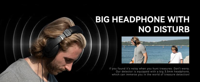 SUNPOW Metal Detector for Adults, Professional Waterproof High Accuracy Metal Detector, 10'' Detection Depth, Pinpoint & Disc & Notch & All Metal & Volume Modes, Strong Anti-Interference-GC-1083