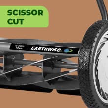 Earthwise 1715-16EW 16-Inch 7-Blade Push Reel Lawn Mower, Grey