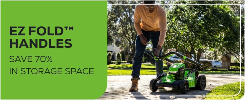 Greenworks 40V 20" Brushless Push Mower, 4.0Ah Battery (Aluminum Handles + Light)